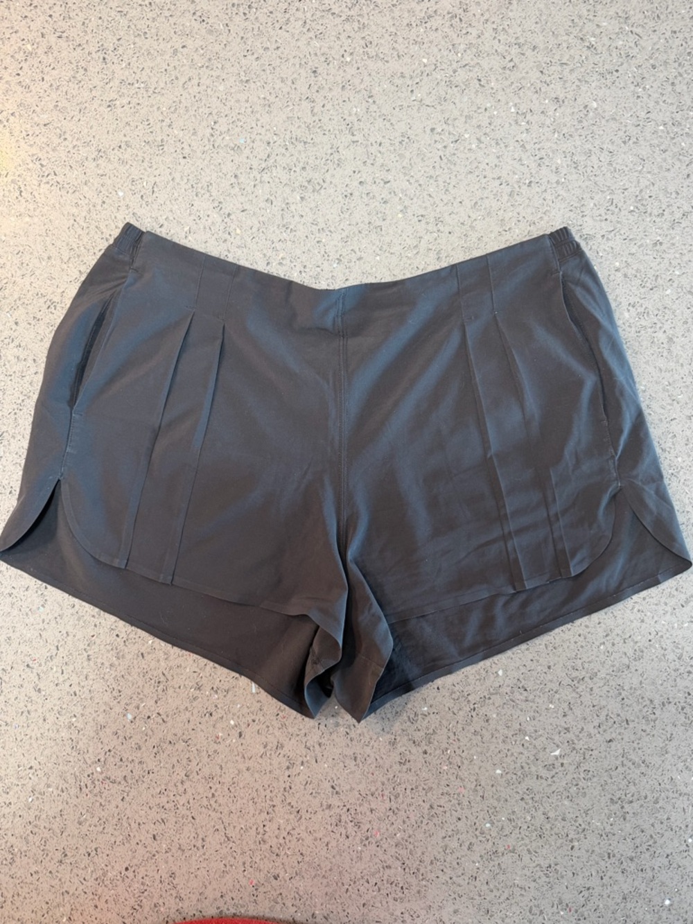 Lululemon Athletica Black Pleated High Waist Shorts
